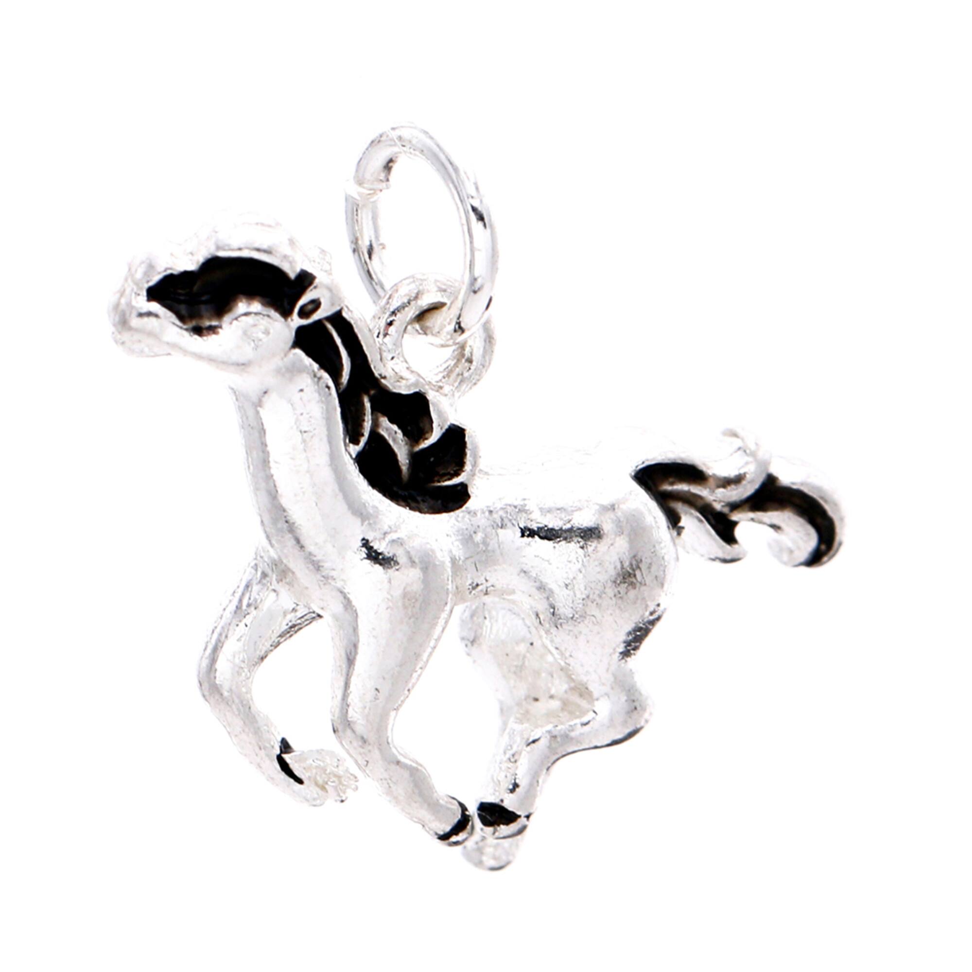 Antique Silver Plated Horse Charm by Bead Landing™